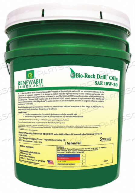 OEM#: 83004AIR TOOL OIL SYNTHETIC BASE 5 GAL. от Renewable Lubricants