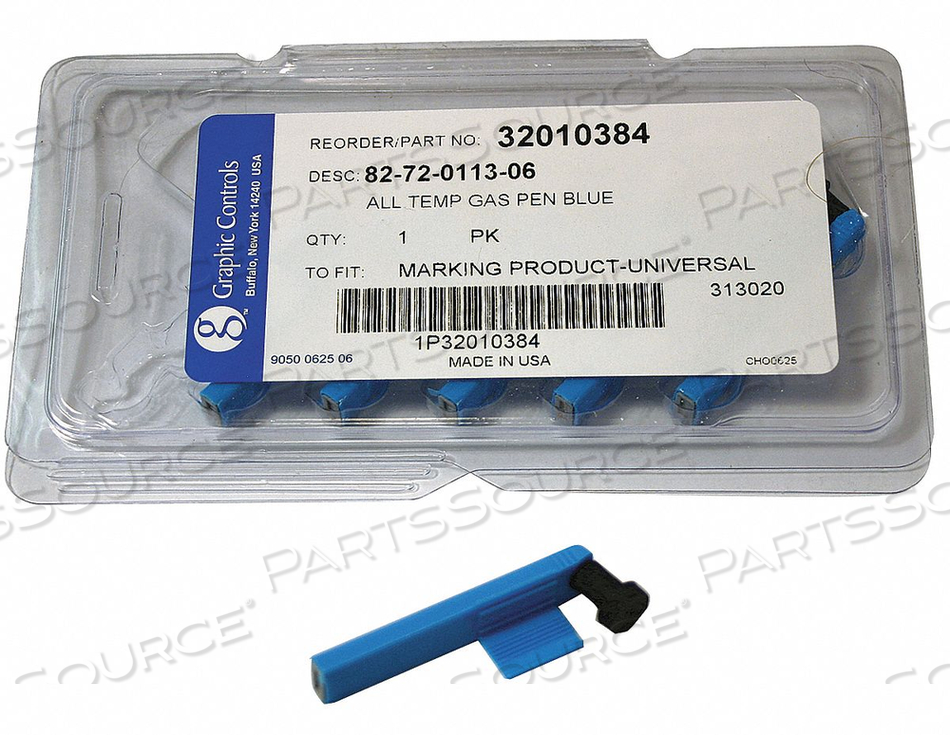 OEM#: 82-72-0113-06 - СИНИЙ СТАТИЧЕСКИЙ ПИШУТ-РЕГИСТРАТОР PENSCHART PEN BLUE PK6 от Graphic Controls, LLC