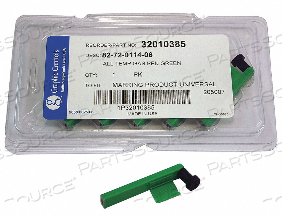 OEM#: 82-72-0114-06 - ЗЕЛЕНЫЙ ТЕМПЕРАТУРНЫЙ СЧЕТЧИК PENSCHART PEN GREEN PK6 от Graphic Controls, LLC
