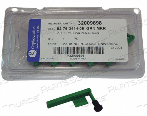 OEM#: 82-79-3414-06 - GREEN TEMPERATURE PENSCHART RECORDER PEN GREEN PK6 by Graphic Controls, LLC