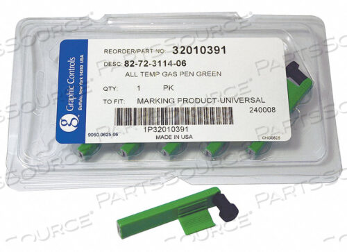 OEM#: 82-72-3114-06 - GREEN TEMPERATURE PENSCHART RECORDER PEN GREEN PK6 by Graphic Controls, LLC