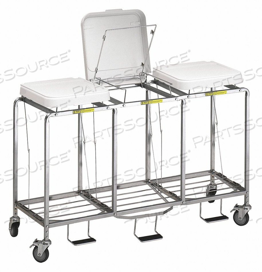 OEM#: 676NBLAUNDRY HAMPER CART 3 COMP GRY 10.5CU FT от R&B Wire Products, Inc.