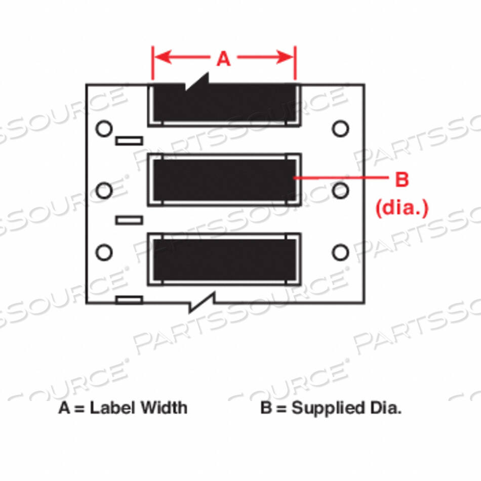 OEM#: 3PS-125-2-BKРУГЛЫЕ МАРКИРОВОЧНЫЕ РУКАВА 2 ДЮЙМА Ш 0,235 ДЮЙМА от Brady Americas