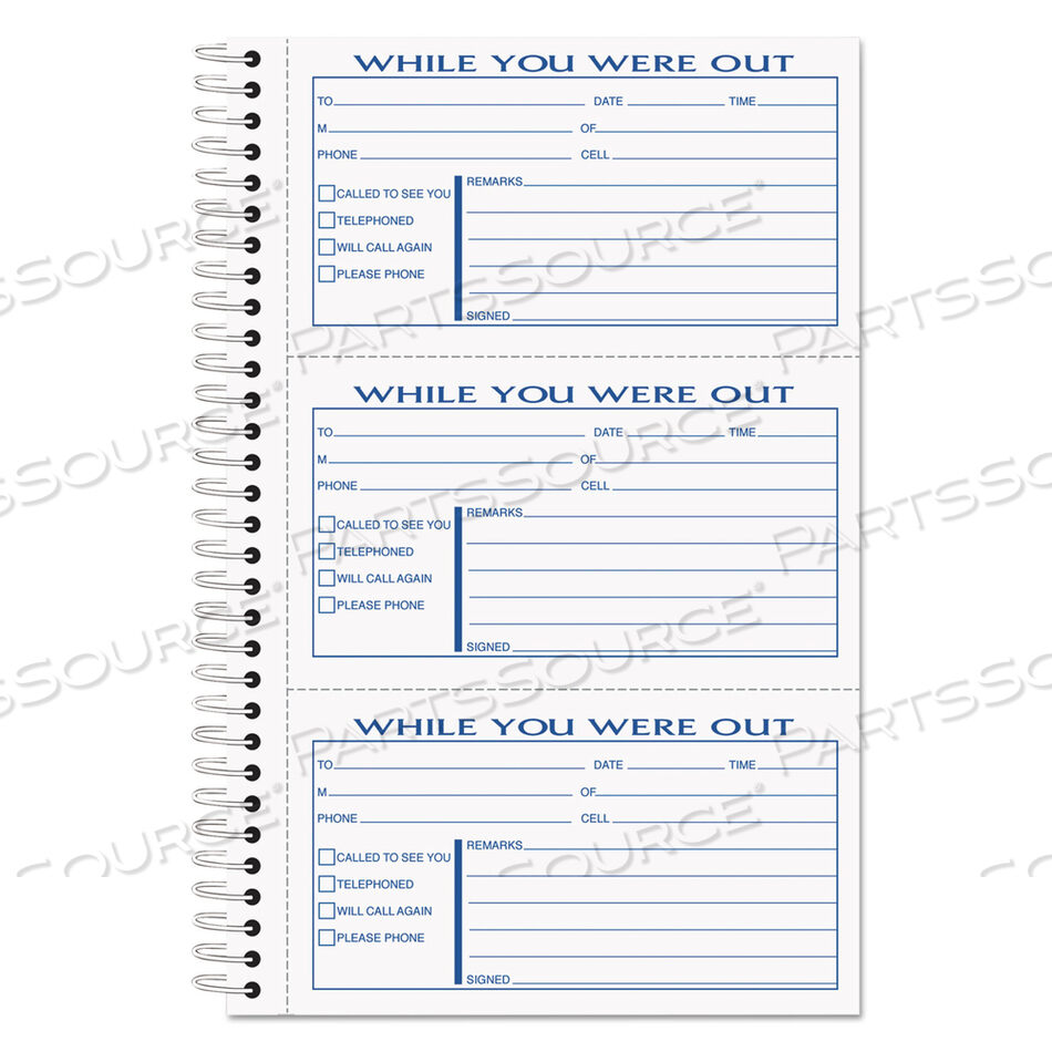 OEM#: 4006КНИГА ДЛЯ ЗАПИСЕЙ В СПИРАЛЬНОМ БРОШЕТЕ, ДВУХЧАСТНАЯ, БЕЗКОПИРАТЕЛЬНАЯ, 5 X 2,83, 3 ФОРМЫ/ЛИСТ, ВСЕГО 300 ФОРМ от Tops