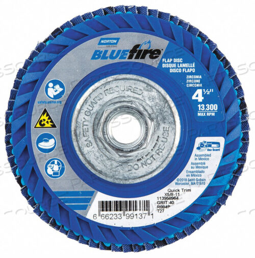 OEM#: 66623399137H5951 ЛЕПЕСТКОВЫЙ ДИСК 4 1/2 ДЮЙМА X 40 ЗЕРНИСТОСТЬ 5/8-11 от Norton | Saint-Gobain Abrasives