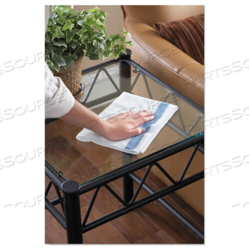 OEM#: 1805728HYGEN SANITIZER SAFE MICROFIBER CLOTH, 16 X 19, WHITE/BLUE, 24/PACK by Rubbermaid Medical Division