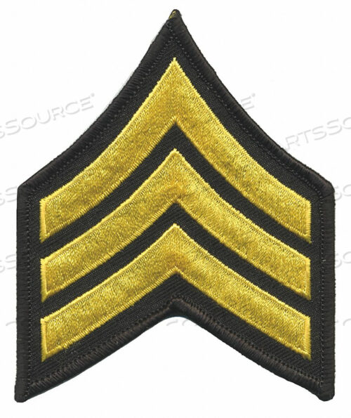 OEM#: 15404SEMBRDRD PATCH SGT MEDIUM GOLD ON BLCK PR by Heros Pride