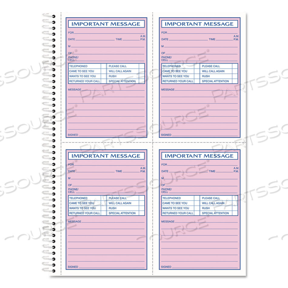 OEM#: 4009ТЕЛЕФОННАЯ КНИЖКА СООБЩЕНИЙ С ОТДЕЛЕНИЕМ ДЛЯ ФАКС/МОБИЛЬНОГО ТЕЛЕФОНА, ДВУХЧАСТНАЯ, БЕЗКОПИРАТЕЛЬНАЯ, 3,88 X 5,5, 4 ФОРМЫ/ЛИСТ, ВСЕГО 400 ФОРМ от Tops