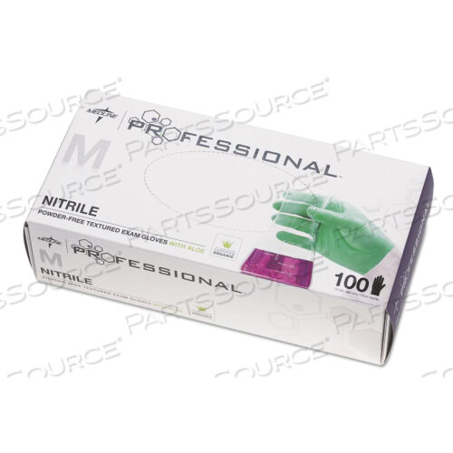 ПРОФЕССИОНАЛЬНЫЕ НИТРИЛОВЫЕ ПЕРЧАТКИ ДЛЯ СМОТРА С АЛОЭ, СРЕДНИЕ, ЗЕЛЕНЫЕ, 100 ШТ./КОРОБКА
