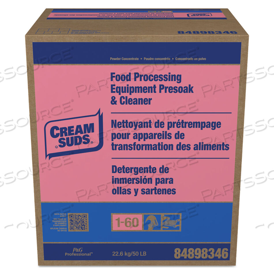 OEM#: 02101MANUAL POT AND PAN PRESOAK AND DETERGENT WITH PHOSPHATE, BABY POWDER SCENT, POWDER, 50 LB BOX by Cream Suds