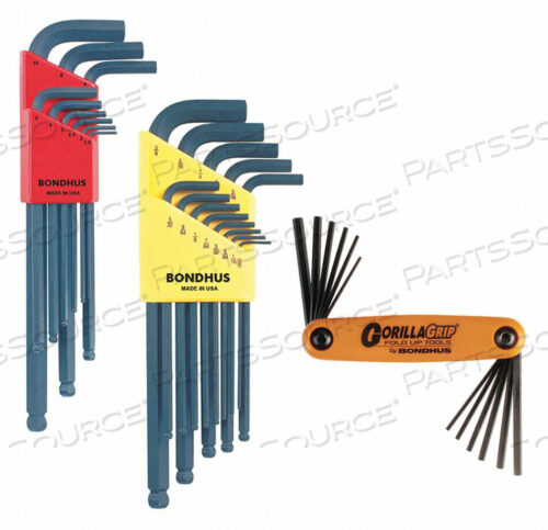 OEM#: 14130ТРИ ШЕСТИГРАННЫХ КЛЮЧА SAE, МЕТРИЧЕСКИЕ С БЕСПЛАТНЫМ СКЛАДНЫМ НАБОРОМ от Bondhus