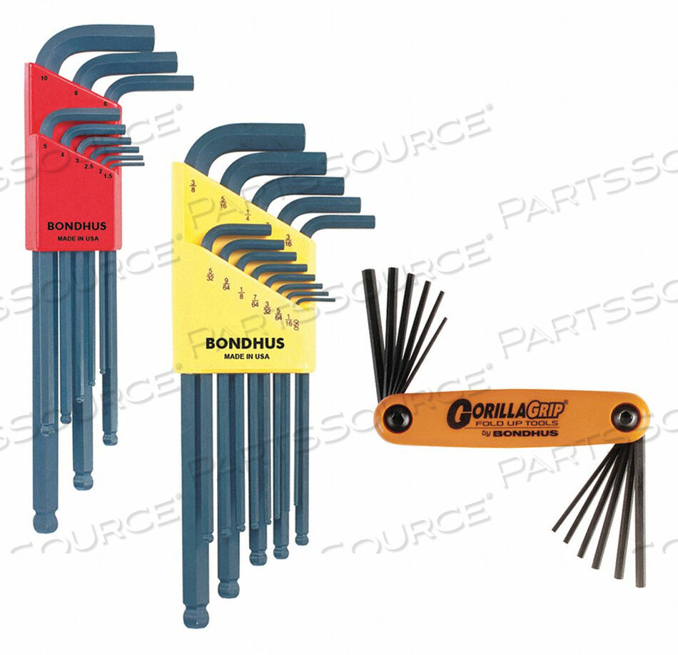 OEM#: 14130ТРИ ШЕСТИГРАННЫХ КЛЮЧА SAE, МЕТРИЧЕСКИЕ С БЕСПЛАТНЫМ СКЛАДНЫМ НАБОРОМ от Bondhus