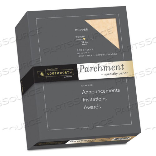OEM#: 894CPARCHMENT SPECIALTY PAPER, 24 ФУНТА BOND WEIGHT, 8.5 X 11, МЕДЬ, 500/КОРОБКА от SOUTHWORTH PRODUCTS CORP