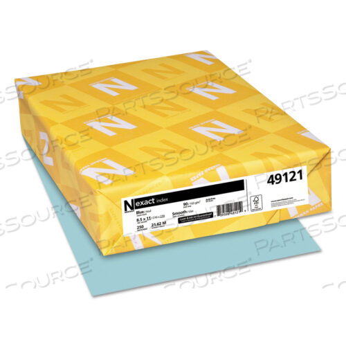 КАРТОЧКИ EXACT INDEX, ВЕС 90 ФУНТОВ, 8,5 X 11, СИНИЕ, 250 ШТ./УПАКОВКА