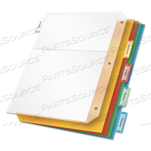 OEM#: 84009POLY RING BINDER POCKETS, 8,5 X 11, LETTER, АССОРТИ ЦВЕТА, 5 ШТ./УПАКОВКА от Cardinal