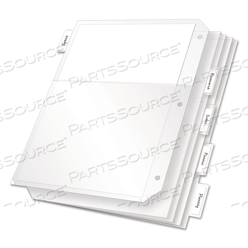 OEM#: 84010POLY RING BINDER POCKETS, 8.5 X 11, ПРОЗРАЧНЫЕ, 5 ШТ./УПАКОВКА от Cardinal
