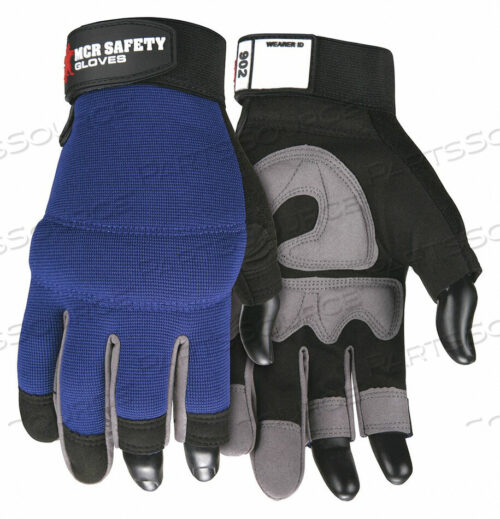 OEM#: 902XLFASGUARD SYNTHTC LEATHER 3 FINGERLESS XL by MCR Safety