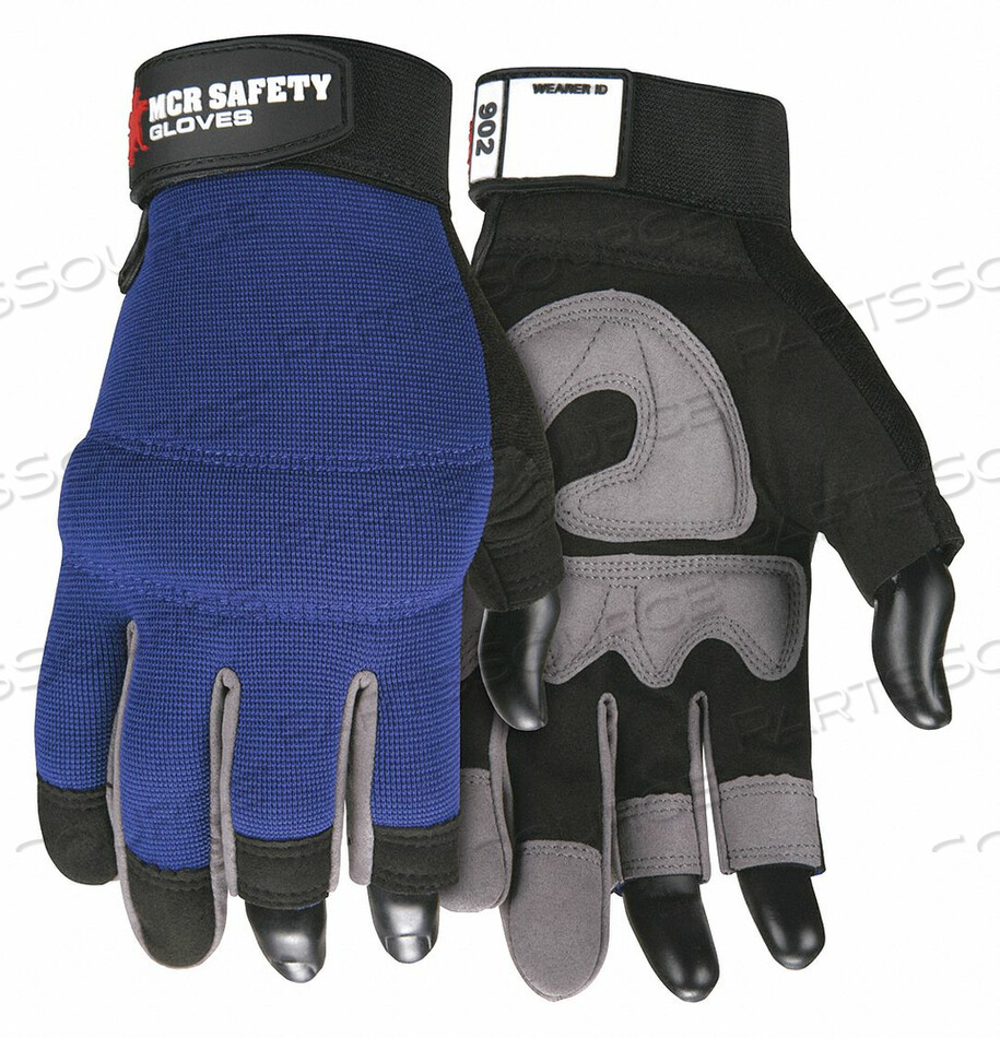 OEM#: 902XLFASGUARD SYNTHTC LEATHER 3 FINGERLESS XL by MCR Safety