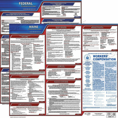 OEM#: 100-ME-1LABORLAW POSTER FED/STA ME ENG 20INH 1YR by J.J. Keller & Associates