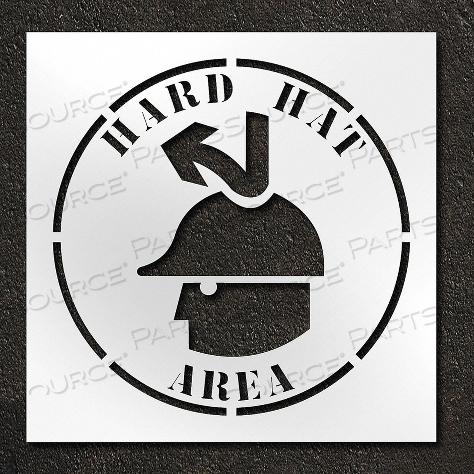 OEM#: STL-116-14813STENCIL HARD HAT AREA 42 IN by RAE Products & Chemicals Corp.