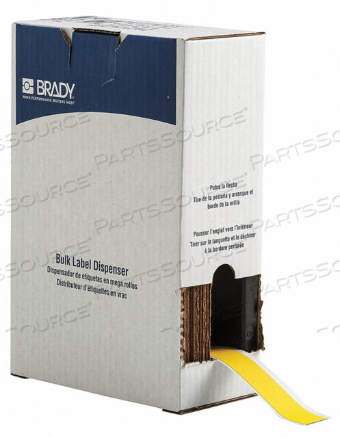 Рулон клейкой ленты для этикеток, желтый, 75 футов.