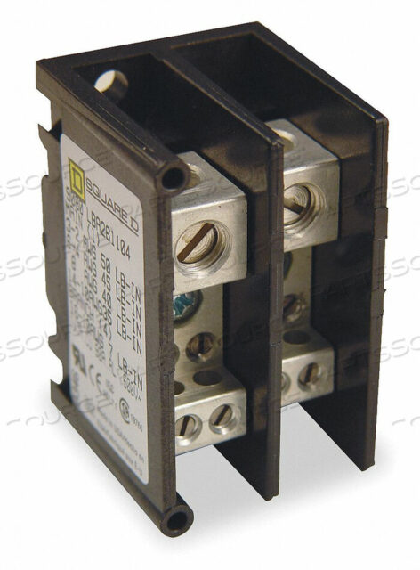 OEM#: 9080LBA263101PWR DIST BLOCK 310A 2P 6AWG-350 MCM 600V от Square D