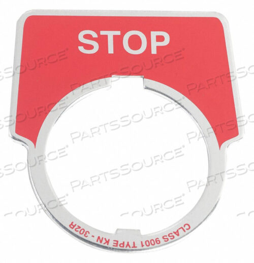 OEM#: 9001KN302ЛЕГЕНДНАЯ ПЛАСТИНА ПОЛУКРУГЛЫЙ СТОП КРАСНЫЙ от APC / American Power Conversion