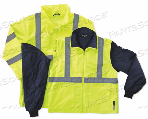 OEM#: 8385HOODED JACKET INSULATED LIME/BLACK S by Ergodyne