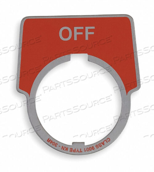 OEM#: 9001KN304LEGEND PLATE HALF ROUND OFF BLACK от APC / American Power Conversion