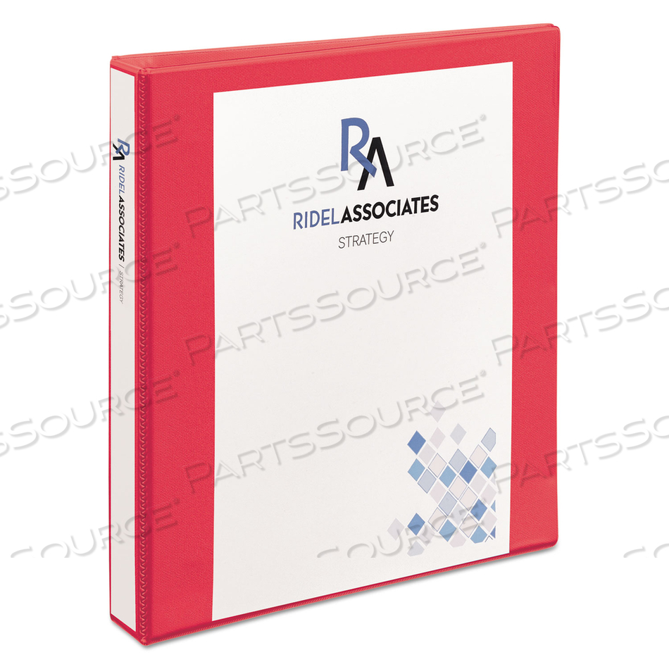 OEM#: 17293DURABLE VIEW BINDER с крепёжными и наклонными кольцами, 3 кольца, 1 вместимость, 11 X 8,5, CORAL by Avery