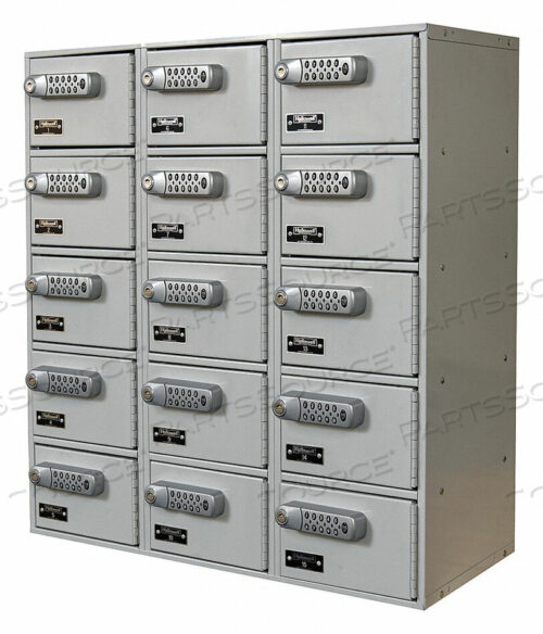 OEM#: UCTL392(30)-5A-E-PL15 Дверной шкафчик для планшета/сотового телефона с замками DIGITECH, 27WX12DX30-1/2H, светло-серый, собран Hallowell