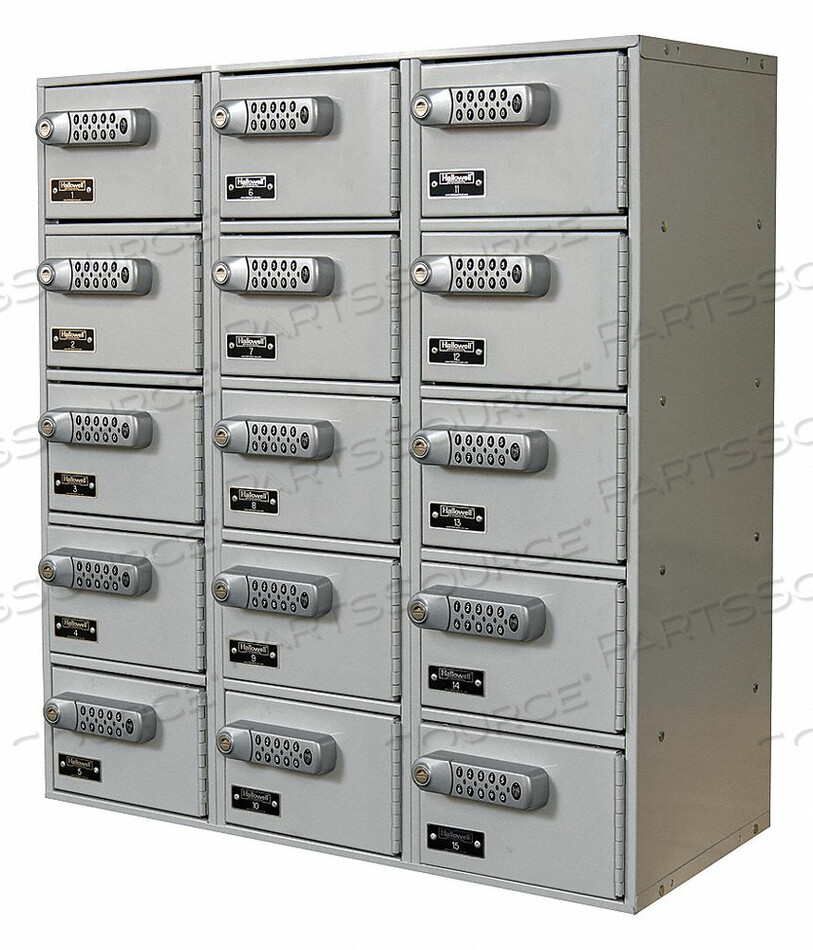 OEM#: UCTL392(30)-5A-E-PL15 Дверной шкафчик для планшета/сотового телефона с замками DIGITECH, 27WX12DX30-1/2H, светло-серый, собран Hallowell