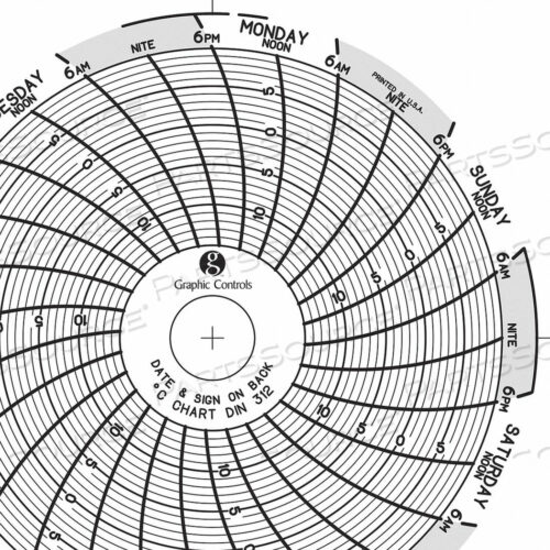 OEM#: CHART 312CIRCULAR PAPER CHART 7 DAY PK60 от Graphic Controls, LLC