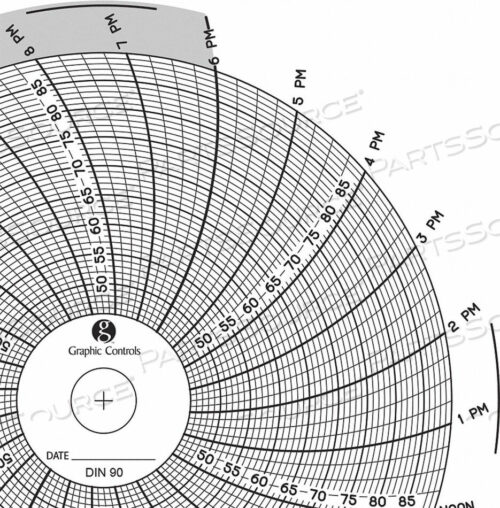 OEM#: CHART 090 КРУГЛАЯ БУМАЖНАЯ ДИАГРАММА 1 ДЕНЬ PK60 от Graphic Controls, LLC