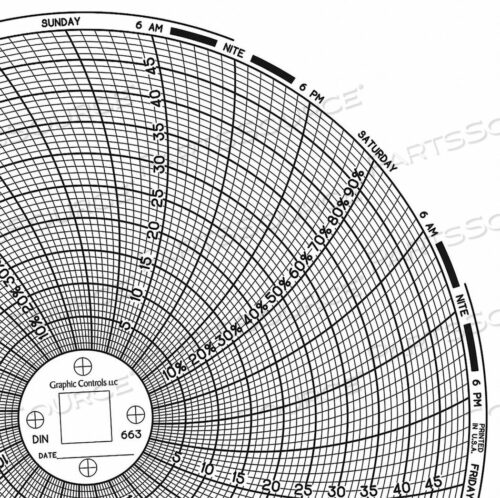 OEM#: CHART 663CIRCULAR PAPER CHART 7 DAY PK60 от Graphic Controls, LLC