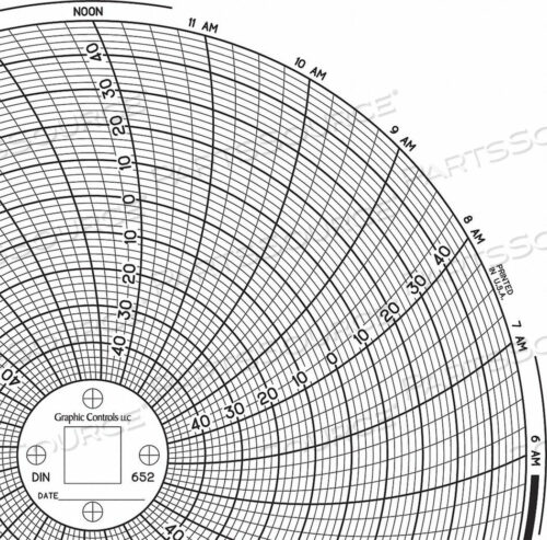 OEM#: CHART 652CIRCULAR PAPER CHART 1 DAY PK60 от Graphic Controls, LLC