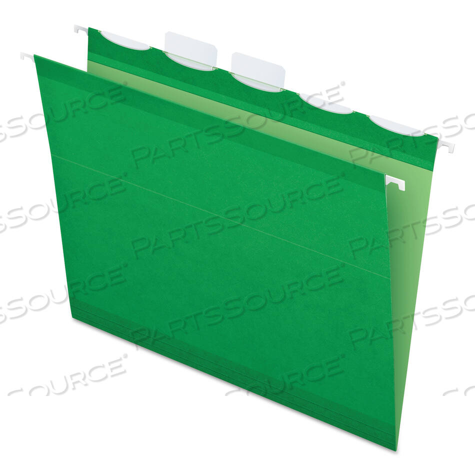 OEM#: 42626ЦВЕТНЫЕ УСИЛЕННЫЕ ПОДВЕСНЫЕ ПАПКИ READY-TAB, ФОРМАТ LETTER, ЯРКО-ЗЕЛЕНЫЕ ЯРЛЫКИ, 25 ШТ./КОРОБКА от Esselte Pendaflex Corp.