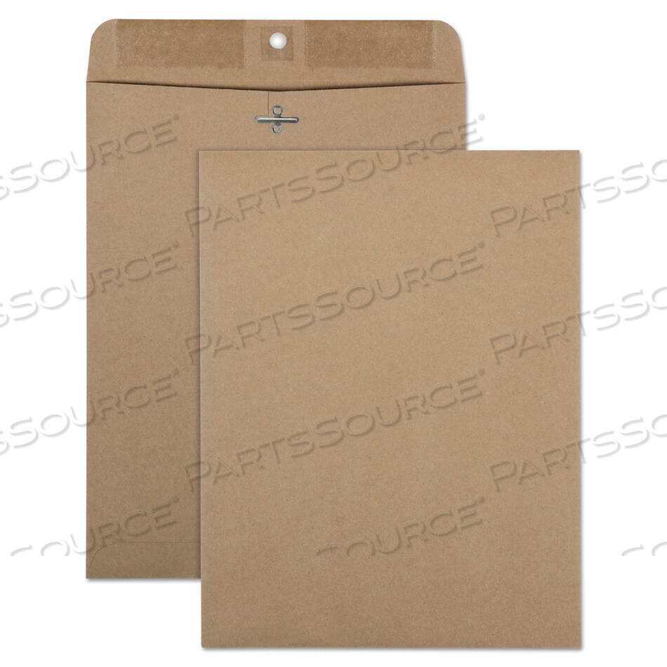OEM#: QUA38711КОНВЕРТ ИЗ ПЕРЕРАБОТАННОЙ КОРИЧНЕВОЙ КРАФТ-БУМАГИ С ЗАСТЕЖКОЙ, #90, КВАДРАТНЫЙ КЛАПАН, ЗАСТЕЖКА/ПРОКЛЕЙКА, 9 X 12, КОРИЧНЕВАЯ КРАФТ-БУМАГА, 100 ШТ./КОРОБКА от Quality Park Products