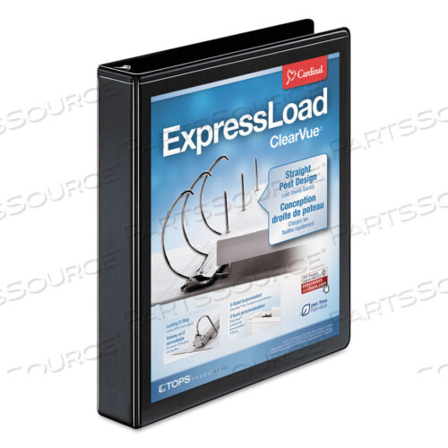 OEM#: 49111ПАПКА-ПАПКА EXPRESSLOAD CLEARVUE С D-ОБРАЗНЫМИ КОЛЬЦАМИ, 3 КОЛЬЦА, ОБЪЕМ 1,5, 11 X 8,5, ЧЕРНАЯ от Cardinal