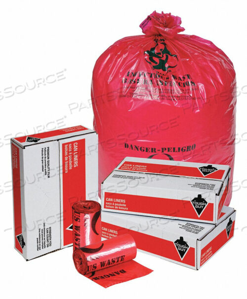 OEM#: 31DL06БИОЛОГИЧЕСКИЕ ОПАСНЫЕ ПАКЕТЫ 44 ГАЛЛОНА КРАСНЫЕ PK25 от Tough Guy