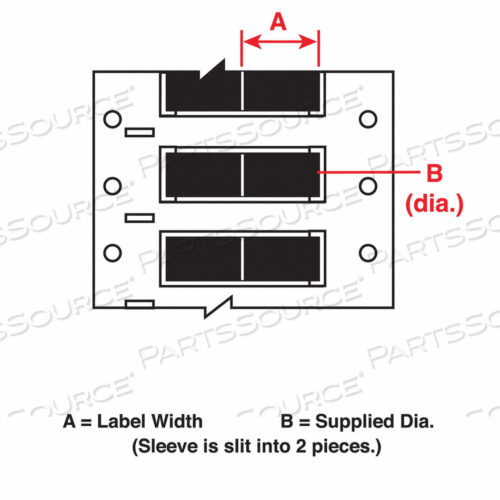 OEM#: 3PS-125-2-BK-S-2WIRE МАРКИРОВОЧНЫЕ РУКАВЫ 1 ДЮЙМ Ш 0,235 ДЮЙМА от Brady Americas