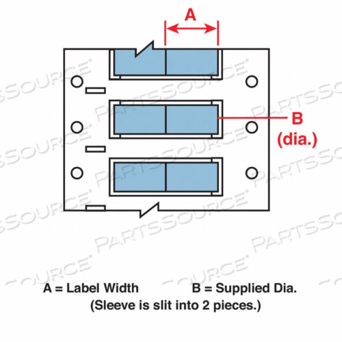 OEM#: 3PS-125-2-BL-S-2WIRE МАРКИРОВОЧНЫЕ РУКАВЫ 1 ДЮЙМ Ш 0,235 ДЮЙМА от Brady Americas