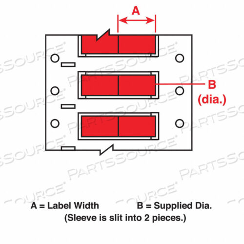 OEM#: 3PS-1500-2-RD-S-2WIRE МАРКИРОВОЧНЫЕ РУКАВЫ 1 ДЮЙМ Ш 2,433 ДЮЙМА от Brady Americas