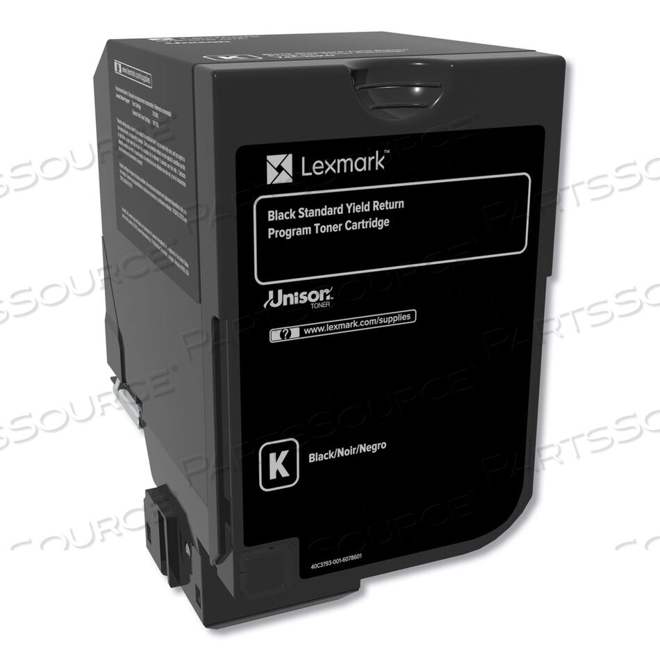OEM#: 74C1SK074C1SK0 ПРОГРАММА ВОЗВРАТА ТОНЕРА UNISON, РЕСУРС 7000 СТРАНИЦ, ЧЕРНЫЙ от Lexmark