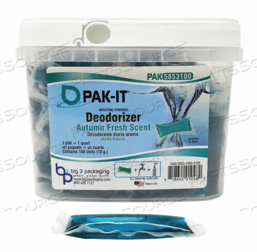 OEM#: PAK5853100-4AUTUMN FRESH DEODORIZER AQUA 100 POD TUB от Pakit