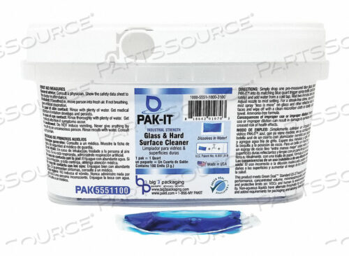 OEM#: PAK5551100-8GLASS/HARD SURFACE CLEANER BLUE 100 PODS от Pakit