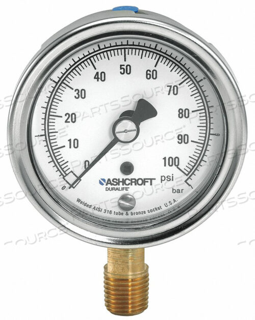 OEM#: 351009AWL02L60#МАНОМЕТР ДАВЛЕНИЯ 0 ДО 60 PSI 304 SS от Ashcroft Inc.