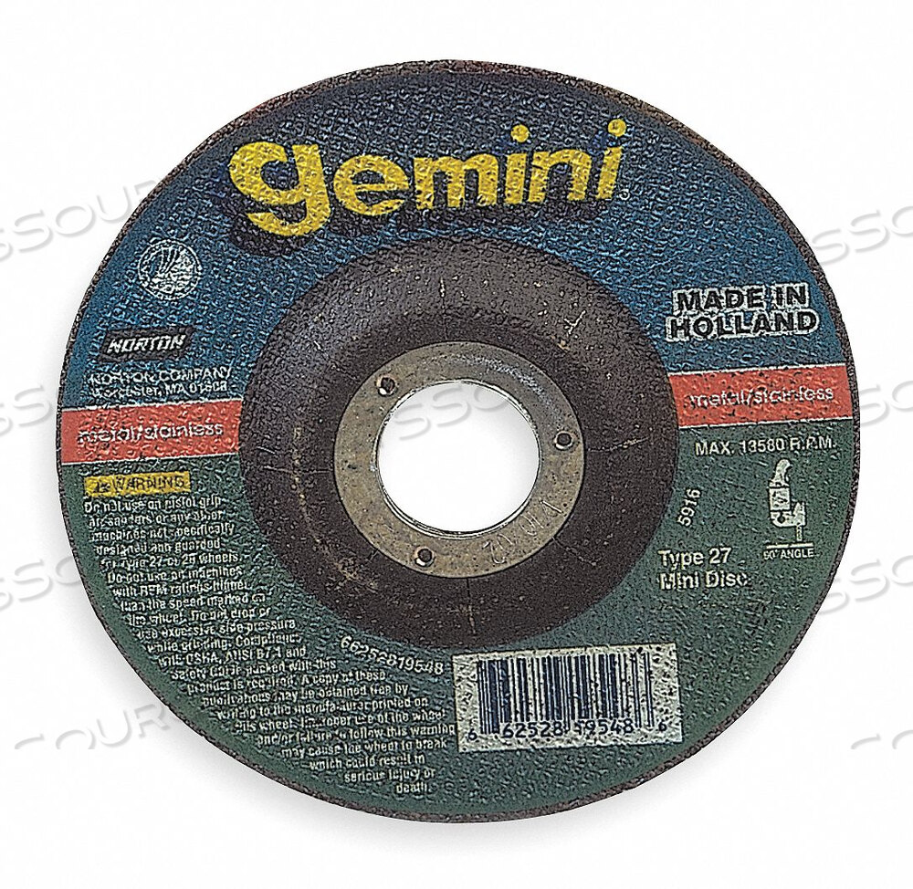 OEM#: 66252841906WHEEL T27 6 X 3/32 X 7/8 от Norton | Saint-Gobain Abrasives