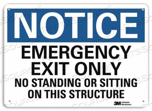 OEM#: U5-1174-NA_10X7ЗНАК УВЕДОМЛЕНИЯ ТОЛЬКО АВАРИЙНЫЙ ВЫХОД 7 X10 от Lyle Signs Inc.