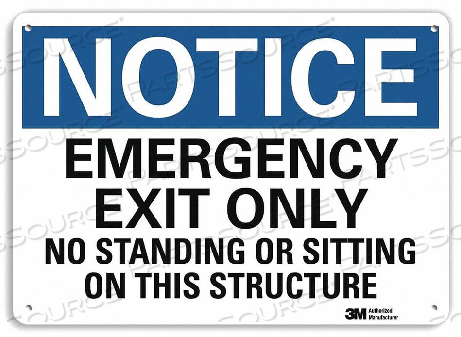 OEM#: U5-1174-NA_10X7ЗНАК УВЕДОМЛЕНИЯ ТОЛЬКО АВАРИЙНЫЙ ВЫХОД 7 X10 от Lyle Signs Inc.